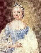 unknow artist Portrait of Carolina of Orange-Nassau oil painting on canvas